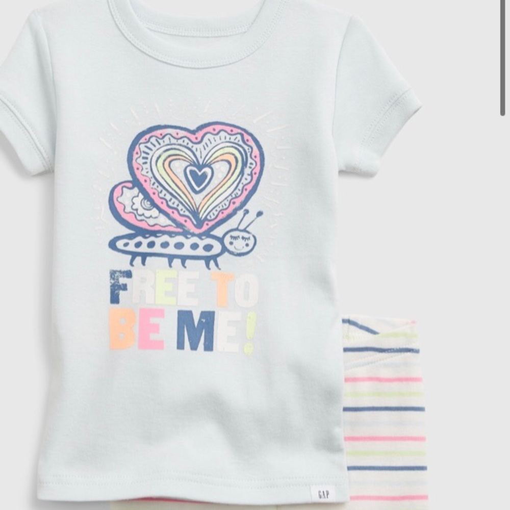 NWT babyGap 100% Organic Cotton Butterfly PJ Set